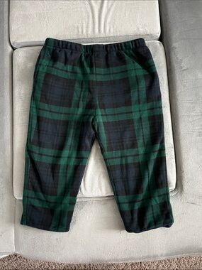 Ralph Lauren Green and Navy Plaid Boys Pants- Reversible! Size 18 months